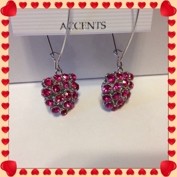 ✋Traded Austrian dark pink Crystal Earrings - Picture 2 of 4