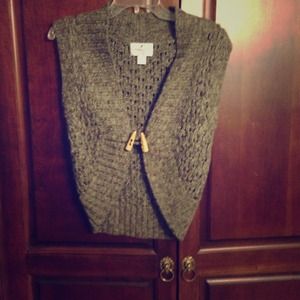 Green wool vest