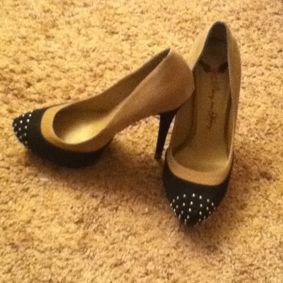 Black and tan heels