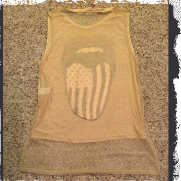 ROLLING STONES HIGH/LOW STUDDED TANK!💋BUNDLED❤️ - Picture 2 of 2