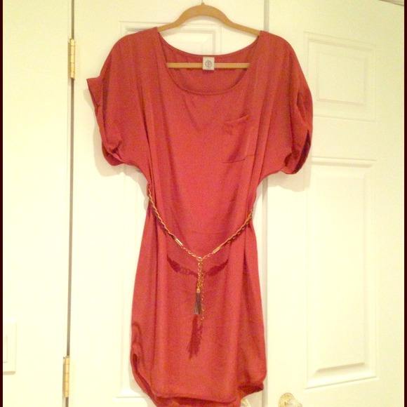 Orange dress.