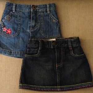 2T jean skirts