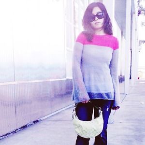 A/X Armani Exchange Coral Gray Lightweight Sweater