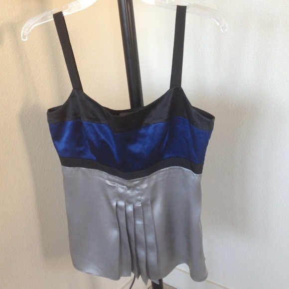 Ann Taylor Color Block silk tank top