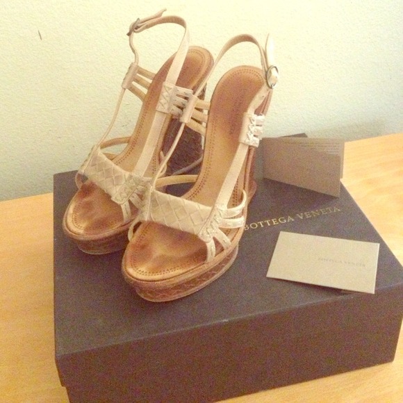 Bottega Veneta Leather Braided Wedges