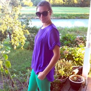 Purple high low blouse from H&M