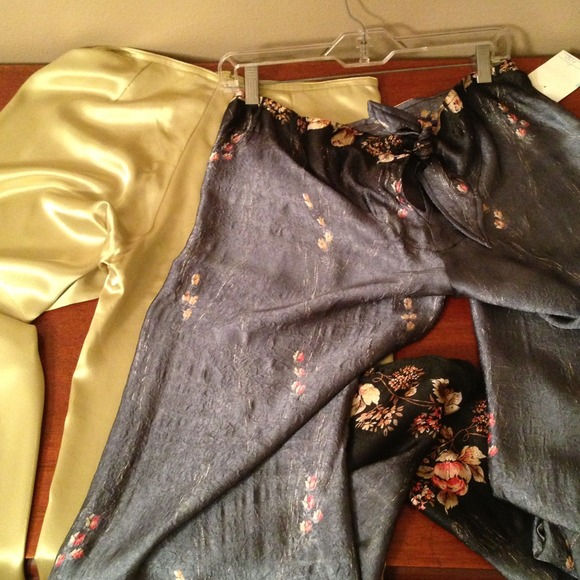 *BUNDLE* 2 silk pants, size LG