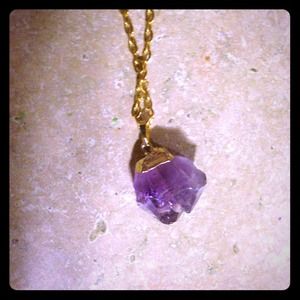 handmade Amethyst pendant on a 22" chain