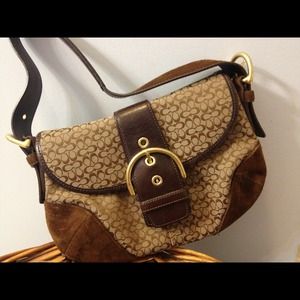 💯% Authentic Coach handbag - leather & suede