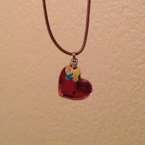 Swarovski, Heart mini butterfly pendant