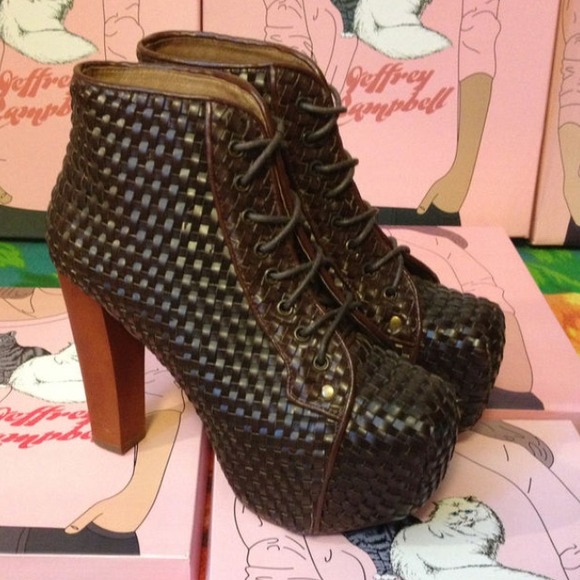 🎀SOLD🎀Jeffrey campbell woven lita brown