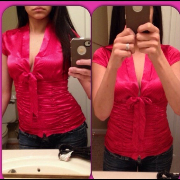 WET SEAL Tops - 🌸Pink/Black polka dot🌸