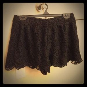 Free People Lace Scalloped Shorts