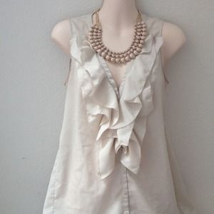 Ruffled Nude Blouse