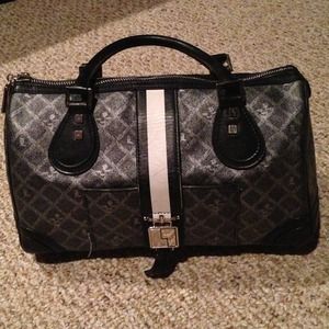 LAMB bag. Black, white and silver