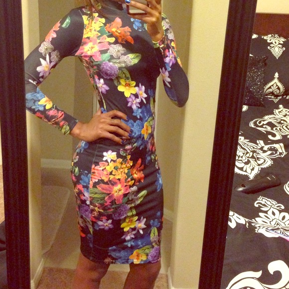 ASOS Floral body con dress