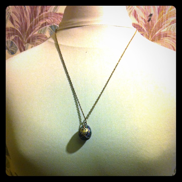 Cloisonné style egg necklace