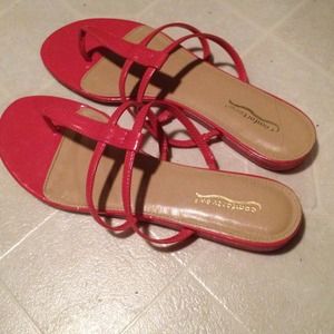 Coral sandals perfect for summer!