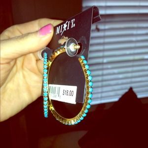 Great Turquoise Hoop Earrings