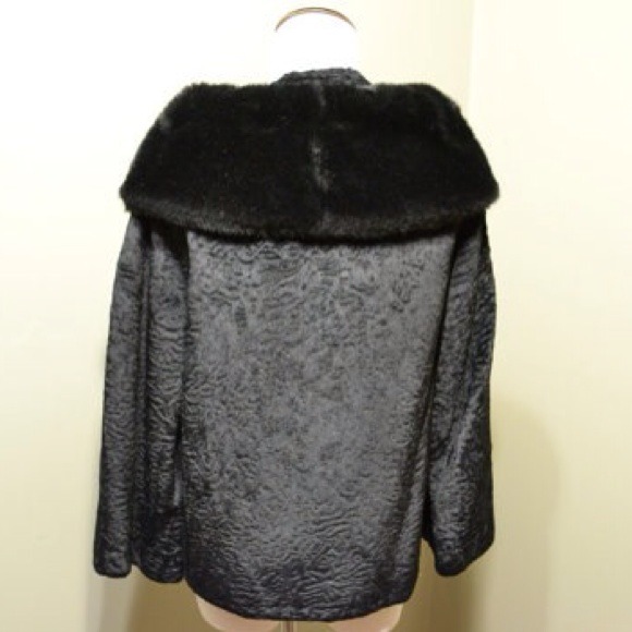 SALE Vintage Karakul Persian Lamb Swing Coat - Picture 4 of 4