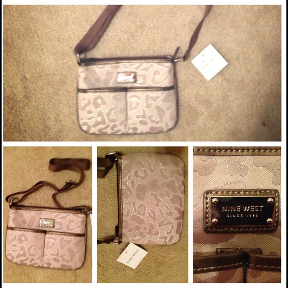 💋REDUCED💋Nine West Tan Leopard Cross Body Purse