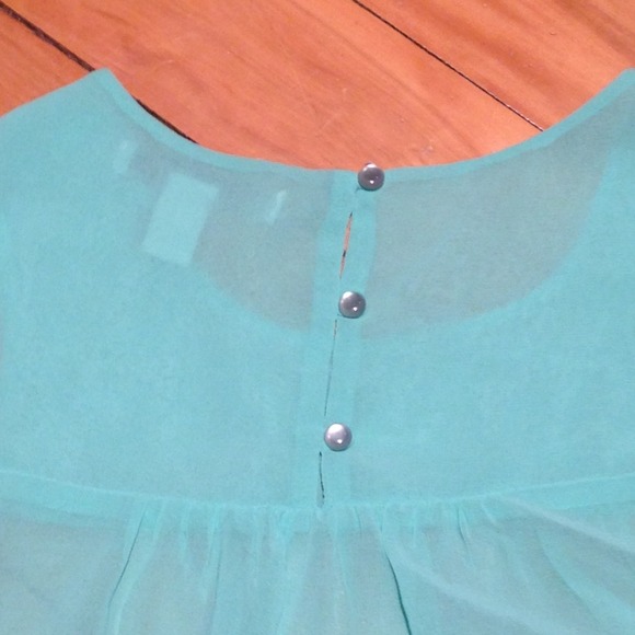 Turquoise shear tank top NWOT - Picture 2 of 2