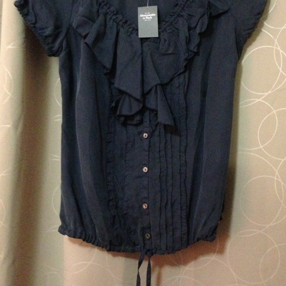 Abercrombie and Fitch silk blue top