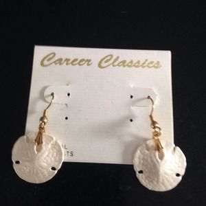 Sand dollar dangle earrings