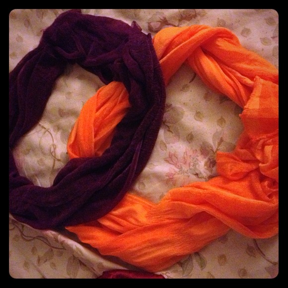 2 thin scarves.