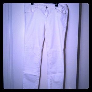 American eagle white straight leg denim