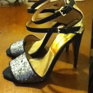 Zara glitter heels