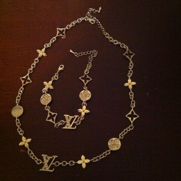 Bundle - 2 LV necklace and bracelet sets