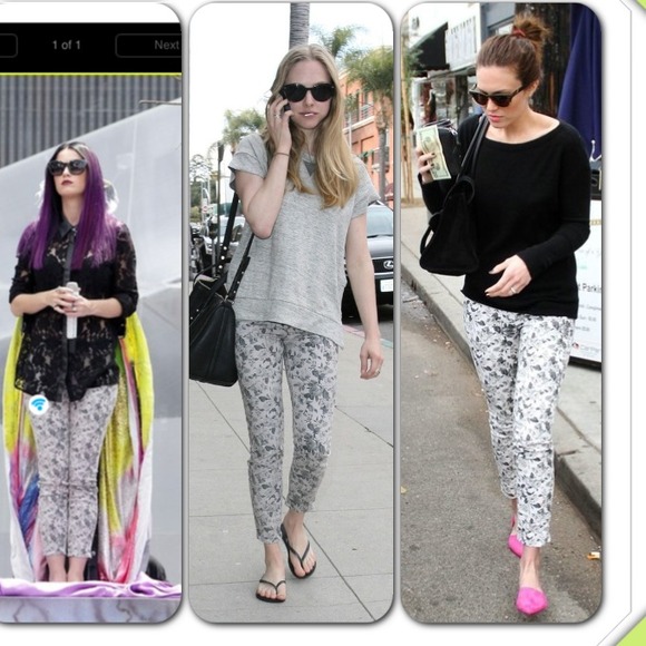 J Brand Floral Cropped Skinny Jeans