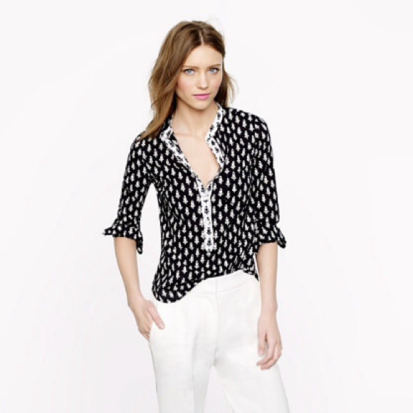 J. Crew Tops - Hold for Elain:  J. Crew Thistle Print Popover