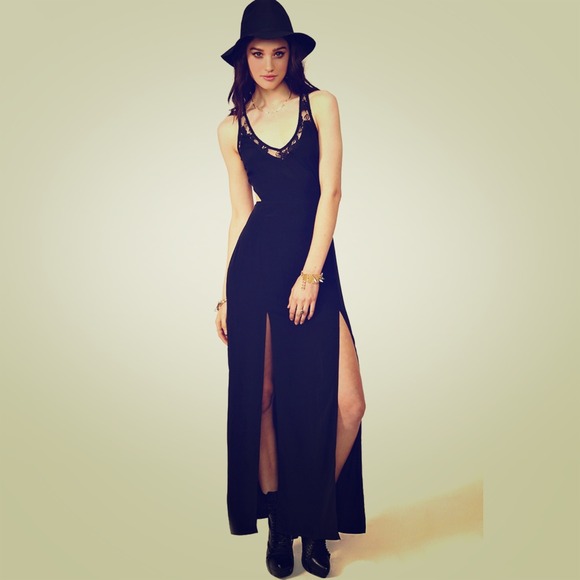❌SOLD❌ Reformation inspired lace cutout maxi dress