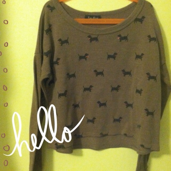 Dachshund Crop Sweater