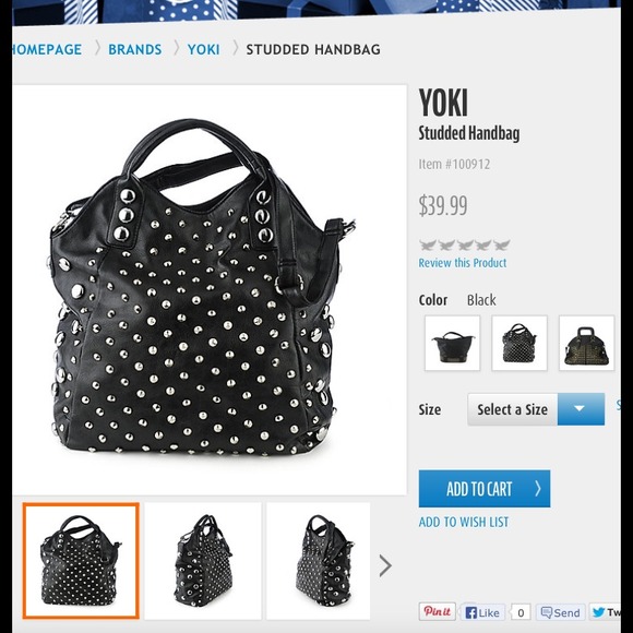 Studded Black Bag