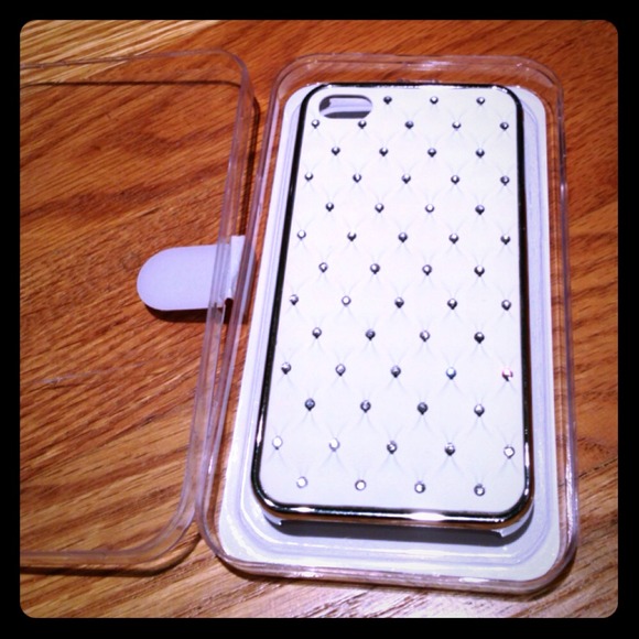 Leather with diamond iPhone 4/4s case