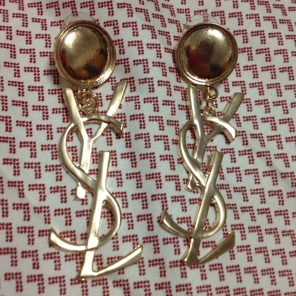 Statement earrings. YSL