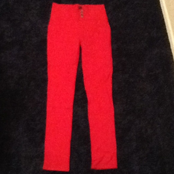 tall red skinny jeans