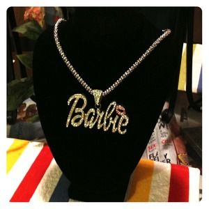 Beautiful Silver tone Barbie Necklace