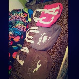 Name brand hollister bags.
