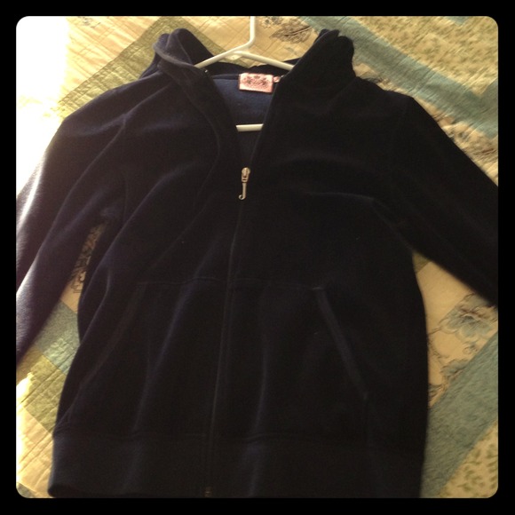 Juicy couture navy blue velour hoodie
