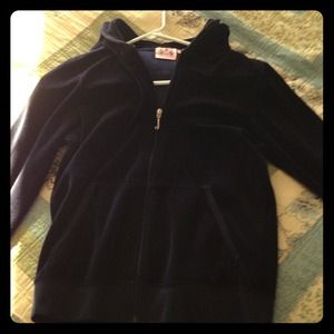 Juicy couture navy blue velour hoodie