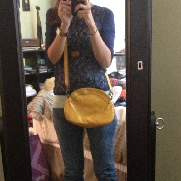 Mustard Yellow Cross-body Purse / Bag