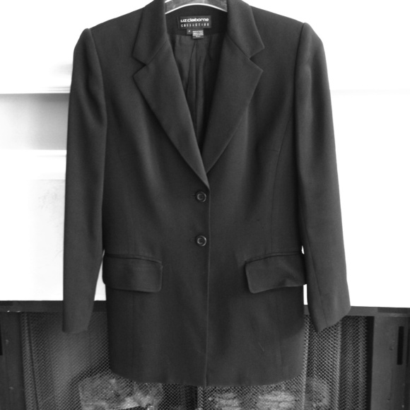 LIZ CLAIBORNE COLLECTION SUIT JACKET BLACK