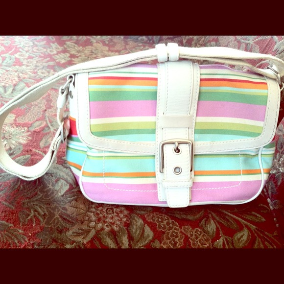 Coach Bright Striped Handbag