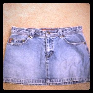 Cute denim skirt with pink pocket detail vguc s/5