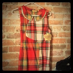 Cute plaid nwt princess Vera wang dress size 5