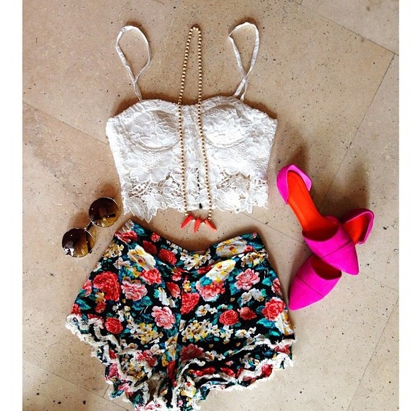LF Tops - NWT LF Stores Lace Crochet Bustier S